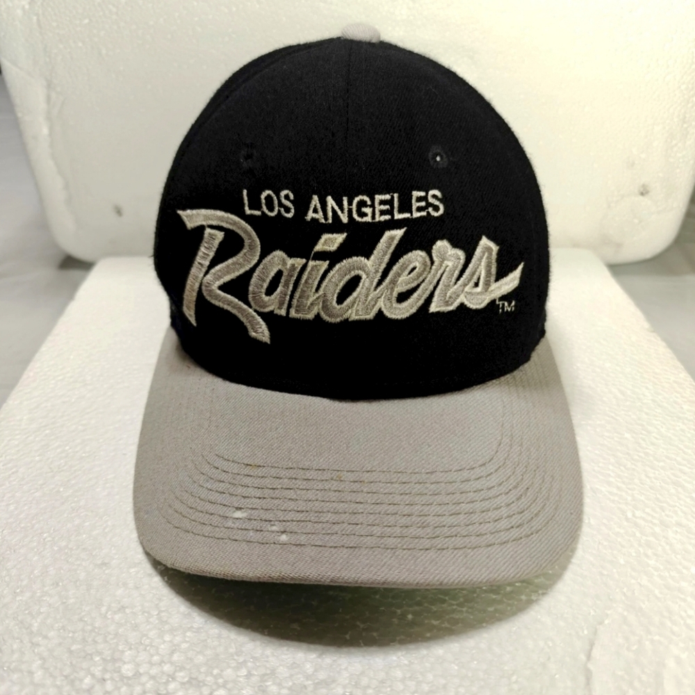 Vintage Los Angeles Raiders Black  Hat Cap Wool Sports Specialties Made In USA
